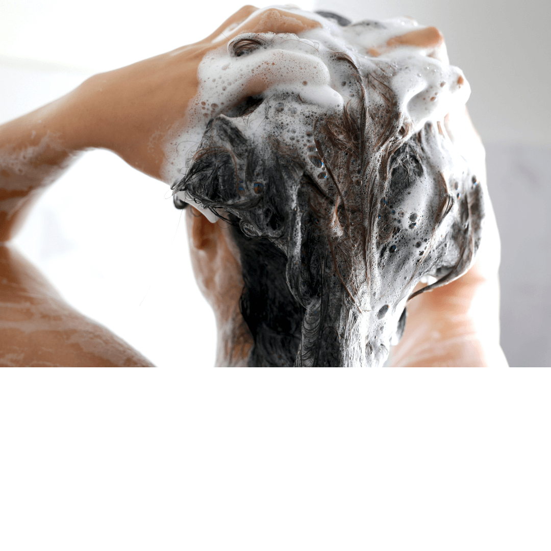 Image of a woman washing her hair